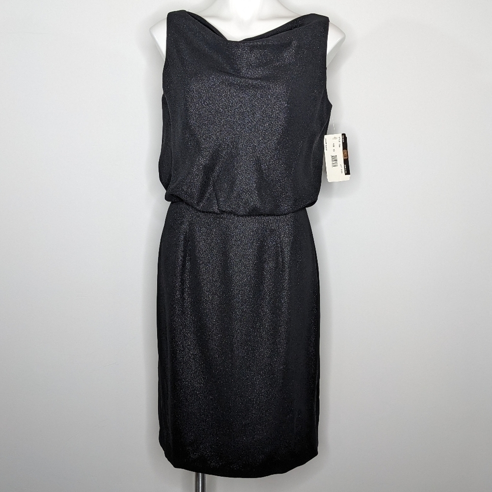 NWT Vintage Virgo II shimmer black dress 10